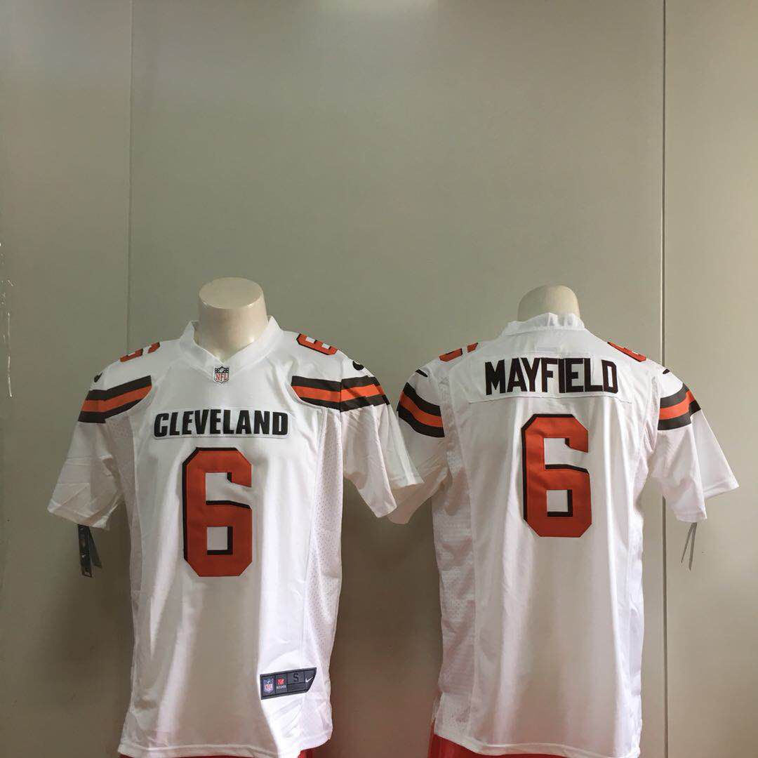 Men Cleveland Browns #6 Mayfield White Game Nike NFL Jerseys->jacksonville jaguars->NFL Jersey